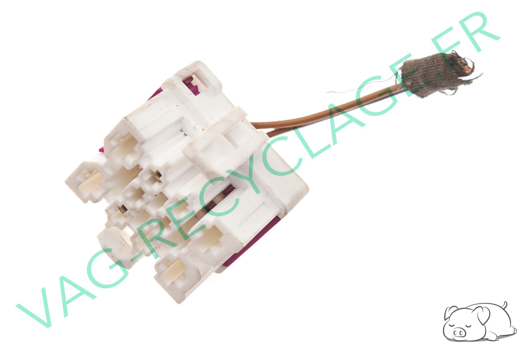 Prise faisceau 10 pôles blanche 1J0937733 pour Volkswagen Skoda Seat Audi - Image 1