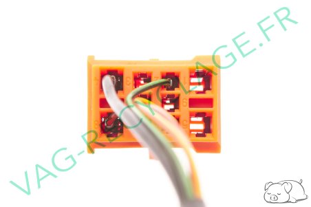 Boitier fiches plates femelle orange 1J0937743 Audi Seat Skoda Volkswagen - Image 4