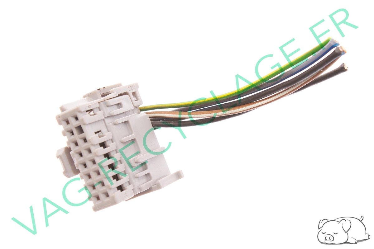 Prise faisceau 15 pôles grise 4B0972585 pour Audi A4 B5 Audi A6 C5 Audi A8 D2 - Image 1