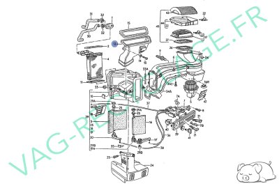 Raccord répartiteur ventilation 191819081A pour Jetta 2 et Golf 2 - Image 5