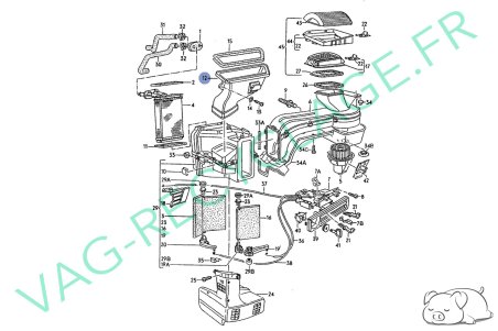 Raccord répartiteur ventilation 191819081A pour Jetta 2 et Golf 2 - Image 5