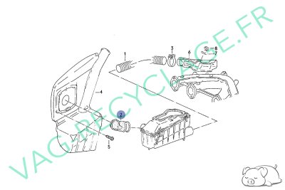 Manchon admission de boite à air 191129628 pour Golf 2 Jetta 2 GTI GTD - Image 4