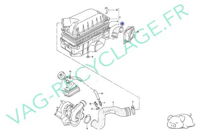 Manchon admission de boite à air 191129628 pour Golf 2 Jetta 2 GTI GTD - Image 5