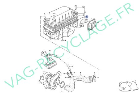Manchon admission de boite à air 191129628 pour Golf 2 Jetta 2 GTI GTD - Image 5