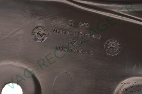 Cache passage de roue banquette arrière gauche 193867767B Golf 2 5 portes - Image 3