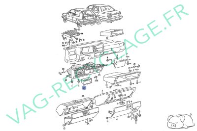 Vide poche cache platine fusible 191857925D pour Golf 2 et Jetta 2 - Image 4