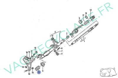 Ressort bas colonne de direction 165419343 Corrado Passat 3 Jetta 2 Golf 2 - Image 1