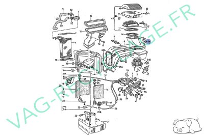 Bouton fixation boitier ventilation chauffage 191941826 Golf 2 Corrado Jetta 2 - Image 4