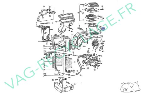 Bouton fixation boitier ventilation chauffage 191941826 Golf 2 Corrado Jetta 2 - Image 4