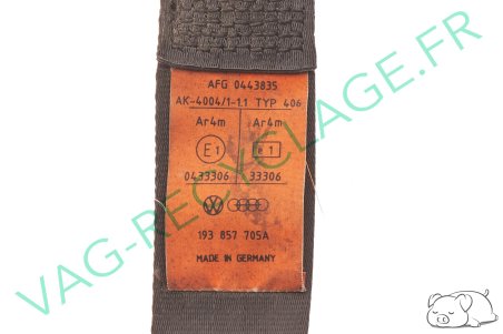 Ceinture de sécurité avant gauche 193857705A pour Golf 2 4 portes - Image 2