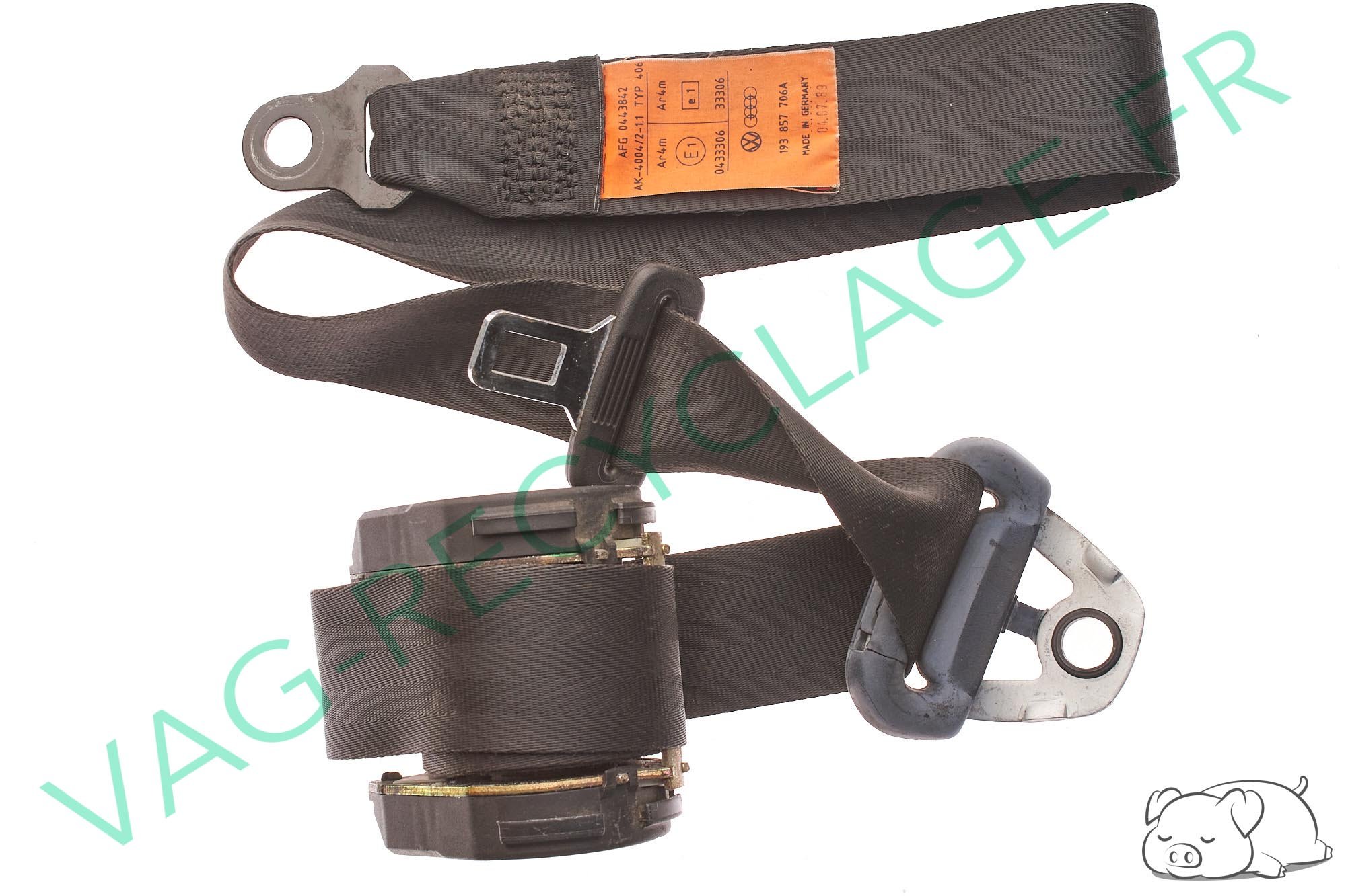 Ceinture de sécurité avant droite 193857706A pour Golf 2 4 portes - Image 1