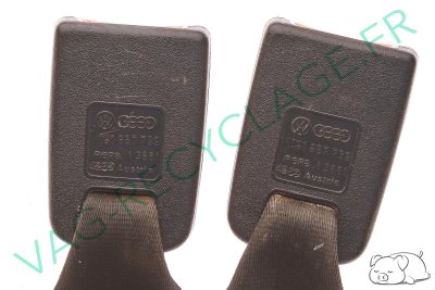 Double bouche de ceinture de sécurité arrière 191857739 pour Volkswagen Golf 2 - Image 3