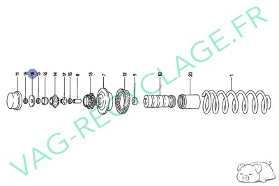 Rondelle bombée amortisseur arrière 191512337 pour Golf 2 Golf 3 Polo Corrado - Image 3