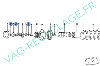 Ecrou 6 pans M10X1 N10328602 amortisseur arrière Golf 2 Golf 3 Polo Corrado - Image 1