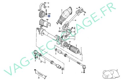 Silent bloc crémaillère de direction 191419883 Golf 2 Golf 3 Passat 3 Vento - Image 4