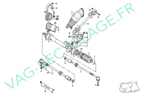 Silent bloc crémaillère de direction 191419883 Golf 2 Golf 3 Passat 3 Vento - Image 4