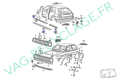 Clips seuil de porte 191853577 pour Corrado Golf 2 Jetta 2 Passat 2 B2 - Image 4