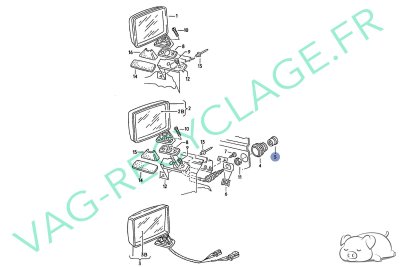 Bouton de réglage de rétroviseur 191857520A pour Golf 1 Golf 2 Scirocco Polo - Image 5