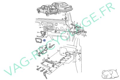 Cache poignée porte intérieure gauche 321837247 Golf 2 Corrado Scirocco Polo - Image 4