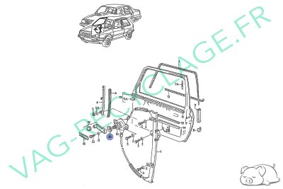 Entretoise de manivelle de lève-vitre 191837595 Golf 2 Jetta 2 Passat 2 Polo 2 - Image 3
