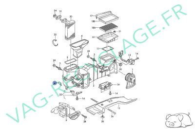 Agrafe boitier ventilation chauffage 321819059 Golf Polo Scirocco Passat Lupo - Image 5
