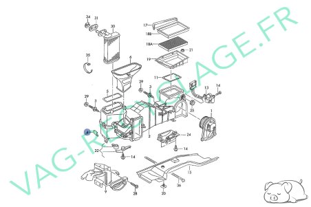 Agrafe boitier ventilation chauffage 321819059 Golf Polo Scirocco Passat Lupo - Image 5