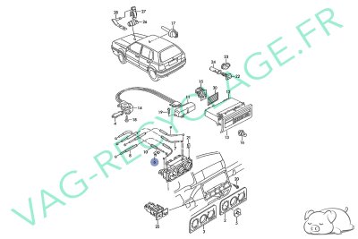 Agrafe câble de commande de ventilation 823819679 Audi 50 80 100 200 A3 A4 RS4 - Image 5