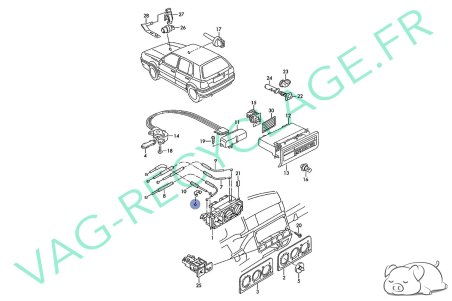 Agrafe câble de commande de ventilation 823819679 Audi 50 80 100 200 A3 A4 RS4 - Image 5
