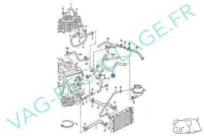 Durite de liquide de refroidissement 535121109 pour Golf 2 Jetta 2 Corrado - Image 4