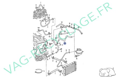 Durite de liquide de refroidissement 535121109 pour Golf 2 Jetta 2 Corrado - Image 4