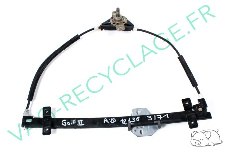 Remonte-vitre manuel avant droit 191837402B pour Golf 2 et Jetta 2 - Image 1