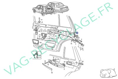 Levier serrure de porte 323839080 pour Golf 2 Jetta 2 Passat 2 Passat 3 - Image 4