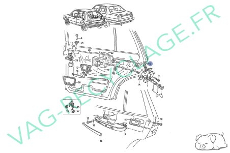 Levier serrure de porte 323839080 pour Golf 2 Jetta 2 Passat 2 Passat 3 - Image 4