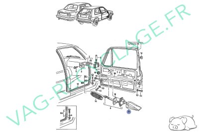 Arrêt de porte avant 191837249A pour Golf 2 Jetta 2 Passat 2 Scirocco 2 - Image 6