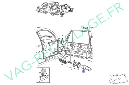 Arrêt de porte avant 191837249A pour Golf 2 Jetta 2 Passat 2 Scirocco 2 - Image 6