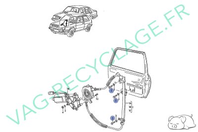Vis remonte-vitre M6X10 N0102107 pour Golf 2 Jetta 2 Passat 2 B2 - Image 4