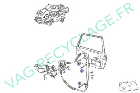 Vis remonte-vitre M6X10 N0102107 pour Golf 2 Jetta 2 Passat 2 B2 - Image 4