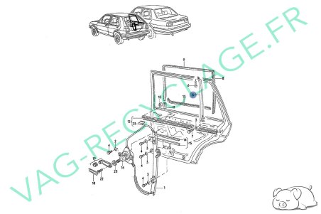 Guide vitre porte arrière droite 193839410 pour Golf 2 et Jetta 2 - Image 8