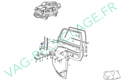 Guide vitre porte avant droite 191837066 pour Golf 2 et Jetta 2 - Image 5