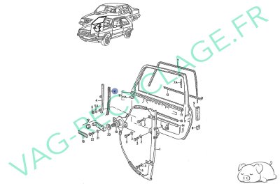 Joint guide de vitre avant droit 191837076 pour Golf 2 et Jetta 2 - Image 5