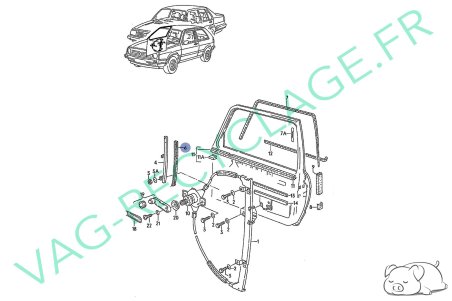 Joint guide de vitre avant droit 191837076 pour Golf 2 et Jetta 2 - Image 5