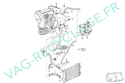 Durite refroidissement supérieure radiateur 191121101Q pour Golf 2 et Jetta 2 - Image 5