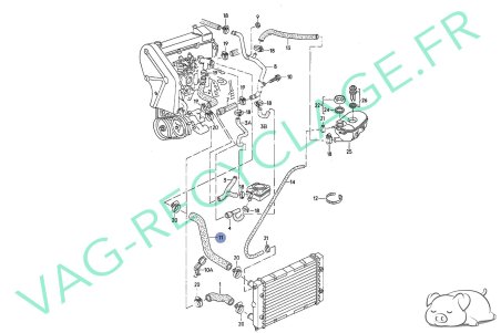 Durite refroidissement supérieure radiateur 191121101Q pour Golf 2 et Jetta 2 - Image 5
