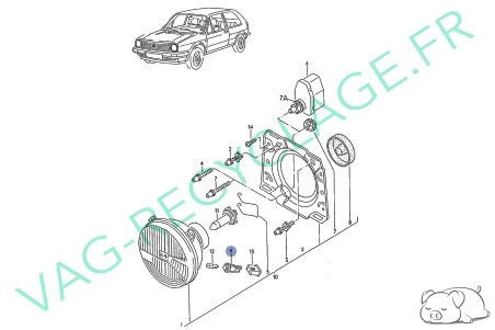 Support de veilleuse de phare 191941669A Golf 2 Jetta 2 Polo 2 Transporter T4 - Image 6