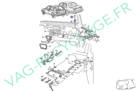 Loquet de porte 191837187 Golf 2 Jetta 2 Corrado Scirocco 2 Polo 2 Passat 2 - Image 2
