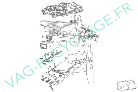 Cache loquet de porte 191867109 pour Corrado Jetta 2 Golf 2 Moyen - Image 5