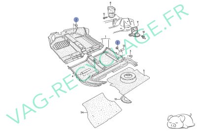 Clips fixation moquette Corrado Golf 2 Polo Passat 3 4 Transporter T3 (Gris) - Image 3