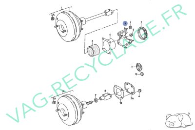 Support Mastervac Servo frein Brake booster 191612209 Golf 2 Passat 3 Jetta 2 - Image 4