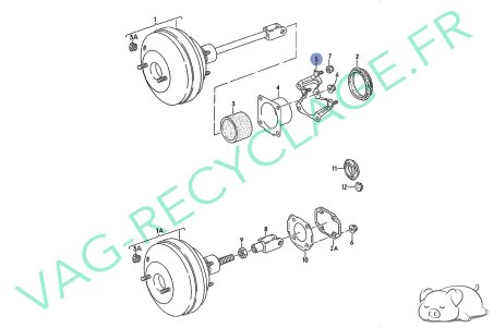 Support Mastervac Servo frein Brake booster 191612209 Golf 2 Passat 3 Jetta 2 - Image 4