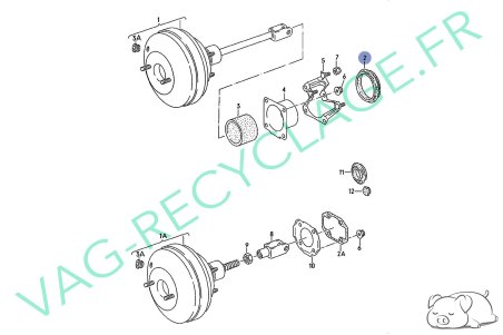 Joint Mastervac Servo frein Brake booster 191612161A Golf 2 Passat 3 Corrado - Image 4